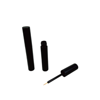 Tube vide portable noir mat magnétique en ABS pour liquide de croissance des cils, eye-liner et brillant à lèvres, format 5ml, idéal pour la reconditionnement en usine