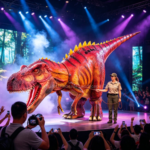 Costume de T-Rex animatronique réaliste et portatif pour défilé, spectacle sur scène, parc à thème et Halloween - Product Image 3
