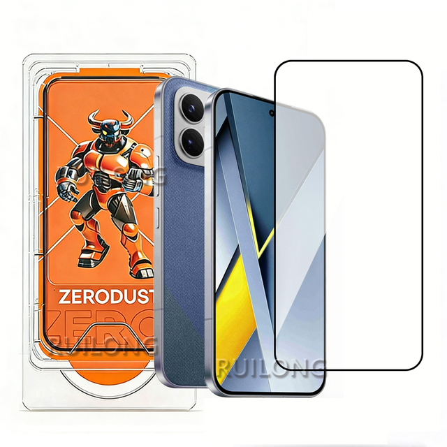 Easy Installation Kit for Xiaomi POCO C71 M8 M7 M6 Plus C75 13T 14T 5G 13 14 F8 F7 HD Clear Tempered Glass Screen Protector Film