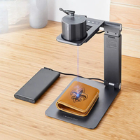 Nouveau logo portable de bureau 3D faisant une petite machine d'impression laser de gravure