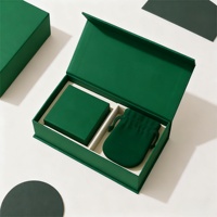 Boîte à bijoux et montres en forme de livre, écologique, biodégradable, avec logo personnalisé, emballage rigide en papier magnétique de luxe pour collier