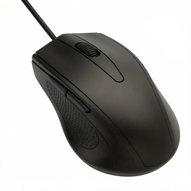 Anti-slip Side Design Wired Computer Mouse CM720U, Plug & Play USB Cord Mouse Made of ABS Compatible with Windows Mac OS