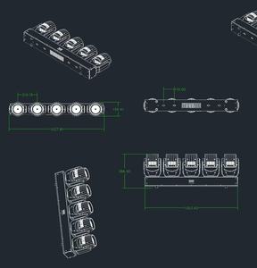 Nueva Luz DJ con Cabezal Giratorio <span class=keywords><strong>Tornado</strong></span>, 5 Cabezales, 5x60w LED, Barra de Haz Móvil, Control por Píxeles - Product Image 6