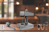 Machine de gravure sur bouteille en verre 3D JUNFEI 20W 30W Renouvellement du laser à fibre multifonctionnel pour la gravure de bijoux en métal or argent DXF/PLT/AI