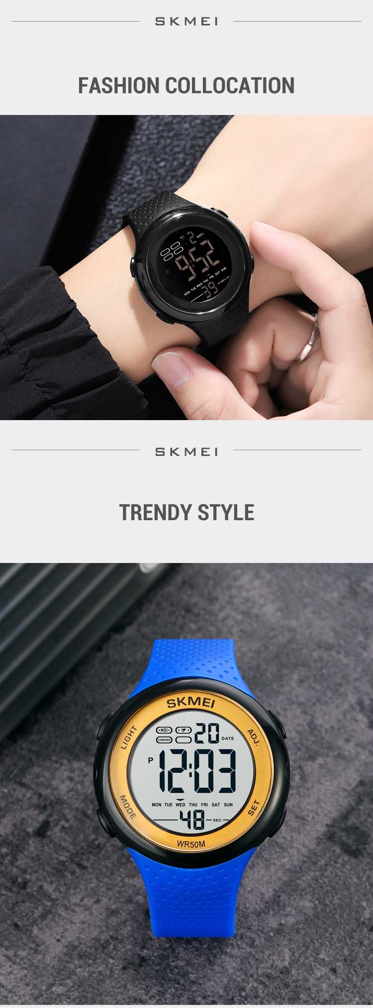 Skmei 1856 оптовая продажа черные цифровые часы для мальчиков оригинальный силиконовый ремешок водонепроницаемые многофункциональные Простые Спортивные Наручные Часы