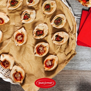 พิซซ่าแช่แข็งขนมขบเคี้ยวขายปลีก300กรัม Piccoli Mozzarella มะเขือเทศจูเซปเป้ Verdi เลือกทำในอิตาลีขนมพิซซ่าขนาดเล็กขนมขบเคี้ยว - Product Image 4