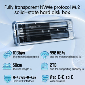 เคส M2 SSD พร้อมอะแดปเตอร์ USB 3.0 Gen 10Gbps ความเร็วสูงสำหรับเชื่อมต่อ SATA NGFF ภายนอก รองรับดิสก์ <span class=keywords><strong>M</strong></span>.2 SSD ขนาด 2242/2260/2280 แบบแข็ง - Product Image 3