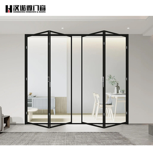 Hannover siêu hẹp Khung kính mờ gấp cửa Peep-proof tối giản Hợp kim nhôm gấp Cửa Cách âm - Product Image 2