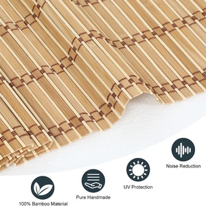 Natural <strong>Bamboo</strong> Material Light Filtering Smooth Roll up Manual Cordless <strong>Bamboo</strong> <strong>Blinds</strong> for <strong>Indoor</strong> - Product Image 3