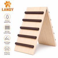 Jouet pour lapin en bois massif naturel, échelle d'escalade, pont en arc pour petits animaux, décoration de jardin et d'aménagement paysager