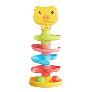 Jouet éducatif en plastique avec piste à billes, empilable, rotatif, interactif parent-enfant, pour enfants de 0 à 24 <span class=keywords><strong>mois</strong></span>, unisexe - Product Image 5
