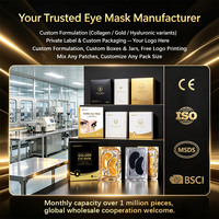 Masque pour les yeux au collagène doré, patchs éclaircissants et doux pour le soin des yeux, patchs hydrogel pour le soin quotidien de la beauté du visage, raffermissants, OEM