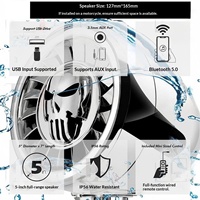 Système audio amplifié pour moto Harley de haute qualité, 4.1 canaux, 600W, en matériau ABS, avec radio multimédia, AUX, USB, fabriqué au Guangdong