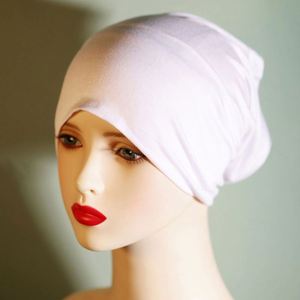Pañuelo para la Cabeza de Algodón de Color Sólido Multicolor, Gorro Musulmán Elástico y Transpirable de Modal - Product Image 2