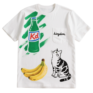 T-shirt à manches courtes décontracté pour hommes pour chat Banana Soda Bottle Print Offre Spéciale Factory Customized Knitted Sweatshirt Pocket Short - Product Image 4