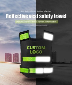 Chaleco de Seguridad de Tráfico de alta calidad con tira de celosía de fusión en caliente reflectante Logotipo personalizable Chaleco de trabajo al por mayor - Product Image 3