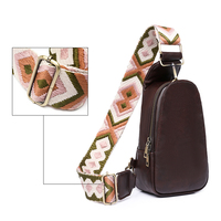 Sac à bandoulière en cuir pu Vintage pour femmes, sacoche de styliste personnalisé avec sangle de guitare et poitrine
