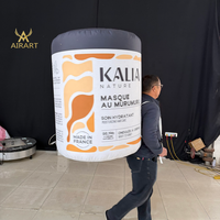 Tube publicitaire gonflable de 3 mètres de haut pour la promotion d'événements de marque, modèles gonflables de bouteilles sur mesure pour accessoires de fête
