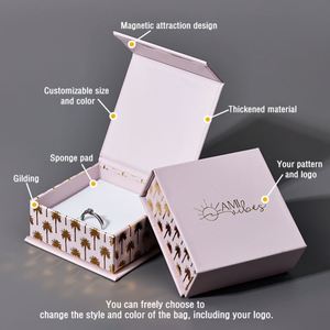 Custom logo Small <b>Jewelry</b> Paper Packaging Gift <b>Box</b> <b>Girls</b> Earring <b>Jewelry</b> Luxury Packing Magnetic Storage <b>Box</b> - Product Image 5