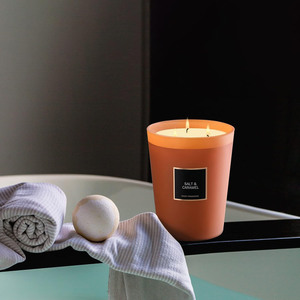 Bougie de soja au caramel salé 3 mèches grande sans fumée et longue durée-pour Diwali ou Ramadan cadeau fait main pour femmes et hommes - Product Image 2