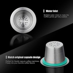 Capsules de café réutilisables en acier inoxydable avec tamper pour machines Nespresso, ensemble de filtres 3 tasses 120 mm - Product Image 4