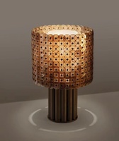 Lampe de table moderne en métal circulaire, luminaire décoratif unique pour hôtel, maison, salon