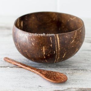 Tazón Hecho a Mano con Cáscara de Coco, Ecológico, Duradero, Ligero, Natural, para Smoothies, Ensaladas, Frutas, Arroz, Vajilla Sostenible para la Cocina - Product Image 1