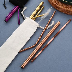 Vente en gros de pailles Boba réutilisables en acier inoxydable, LOGO personnalisé, étui de protection en métal avec paille pour <span class=keywords><strong>bar</strong></span>, vin, voyage et <span class=keywords><strong>boisson</strong></span> - Product Image 3