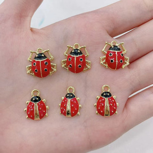 JS1899 delicate piccole 18k oro placcato smalto rosso signora Bug <span class=keywords><strong>coccinella</strong></span> <span class=keywords><strong>coccinella</strong></span> gioielli ciondoli ciondoli - Product Image 5