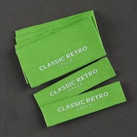 Étiquettes Personnalisées en Coton Biologique Pliées aux Extrémités, Étiquette Imprimée pour T-shirt, Logo Privé, Tissu Écologique, Étiquette Tissée pour Vêtements