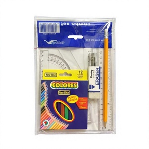 Kit de papeterie scolaire personnalisé en gros avec règle, gomme, taille-crayon et crayons de couleur – Fournitures de rentrée scolaire OEM ODM - Product Image 2