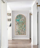 Carreaux de pierre de granit d'amazonite turquoise en marbre vert clair de luxe pour revêtement mural et tables de comptoirs
