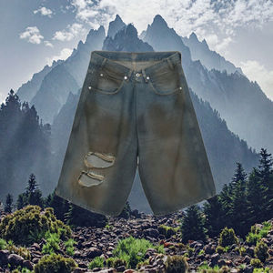 Ropa al por Mayor de Alta Calidad, Estilo Vintage, Desgastado, Rasgado, Transpirable, Informal de Verano, Recto, a la Moda, Esencial, con Botones de Colores - Product Image 3