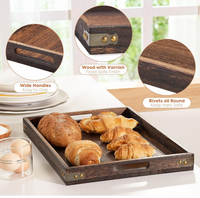 Plateau rectangulaire en bois massif, écologique, durable et flexible, avec poignée, pour cuisine et salon – Nouveauté 2026, Offre Spéciale