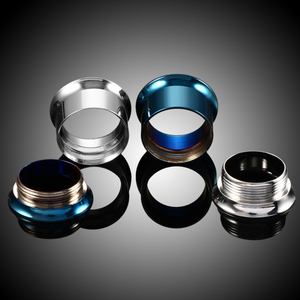 Cặp thép không gỉ vít Tai cắm đường hầm đôi bùng thời trang Bông tai tai Expander cáng tai đồng hồ đo piercing đồ trang sức - Product Image 5