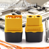 Câble adaptateur XT60 mâle-femelle, contacts en cuivre plaqués or, indice de protection IP40, 30A 500V, boîtier PA, connecteurs d'alimentation d'extension