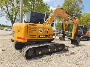 Hot Sale Oil Saving 7 Ton Used Mini Excavator SY75C Crawler Excavator Machine Used Excavators