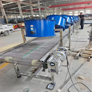 Paslanmaz çelik soğutma konveyör yüksek sıcaklık fanı kurutma hava soğutma konveyör ile gıda durak kurutma net soğutma - Product Image 6