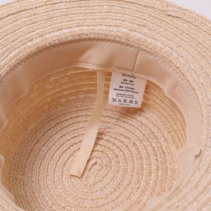 Sombrero <span class=keywords><strong>de</strong></span> paja para niños, <span class=keywords><strong>de</strong></span> copa plana y ala ancha, para <span class=keywords><strong>la</strong></span> <span class=keywords><strong>playa</strong></span>, protección solar, para niños y niñas, transpirable, para vacaciones <span class=keywords><strong>de</strong></span> verano, uso diario. - Product Image 5