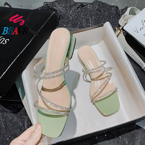 Sandalias de Novia con Tiras y Pedrería para el Verano 2025, Zapatos de Fiesta para Mujer con Tacón Ajustable y Antideslizantes - Product Image 4