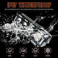 Projecteur LED haute puissance à 2/3/4/5/6 lentilles, blanc ambre avec anneau lumineux bleu, étanche, pour moto, camion, VTT, compatible OEM/ODM