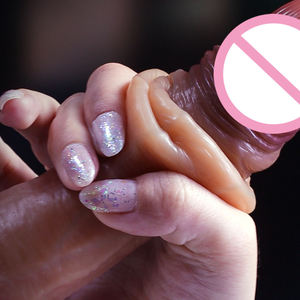 10.5 "realistico Silicone grande Dildo glande piccole XL morbido e spesso Dildo anale con potente ventosa anale gioca pene di grandi dimensioni - Product Image 3