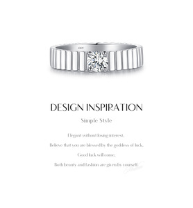 <b>Dainty</b> Textured Band Solitaire CZ <b>Ring</b> Genuine 925 Silver Anti Oxidation Rhodium Plated Fashion Ladies Promise <b>Ring</b> - Product Image 6