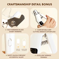 Lime à ongles électrique professionnelle 2 en 1 pour animaux de compagnie, coupe-ongles intelligent avec écran LED numérique, 3 vitesses, coupe-griffes pour chien