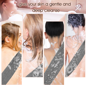 Brosse de bain ergonomique à double face avec logo personnalisé, manche long, poils doux à séchage rapide, exfoliante et massante - Product Image 6