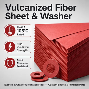 Lámina Roja de Papel de Fibra Vulcanizada UL94 V0, Aislante Ignífugo para Juntas de Motor, Corte Personalizado CNC, Directo de Fábrica - Product Image 4