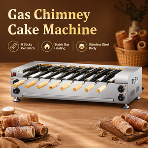 Máquina de Alta Potencia para Hacer Bizcochos de Chimenea, Horno para Conos de Helado, Máquina para Hacer Bizcochos de Chimenea Antiadherente de 8 Rodillos para Restaurante - Product Image 4