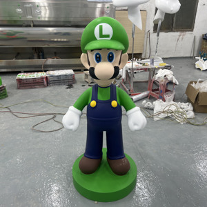 Figurines en résine grandeur nature au design moderne personnalisé, statues de <span class=keywords><strong>Mario</strong></span>, décoration de bureau en fibre de verre, sculpture de <span class=keywords><strong>Mario</strong></span> Brother - Product Image 1