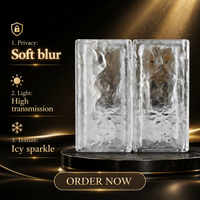 Brique de verre transparente Ice Shadow, bloc creux pour la maison, le bureau, la salle de bain