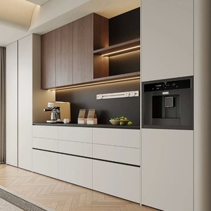 Ensemble complet de meubles de salon de style italien 2026 en bois massif, écologique, avec armoire à vin à hauteur réglable et éclairage de style français - Product Image 2